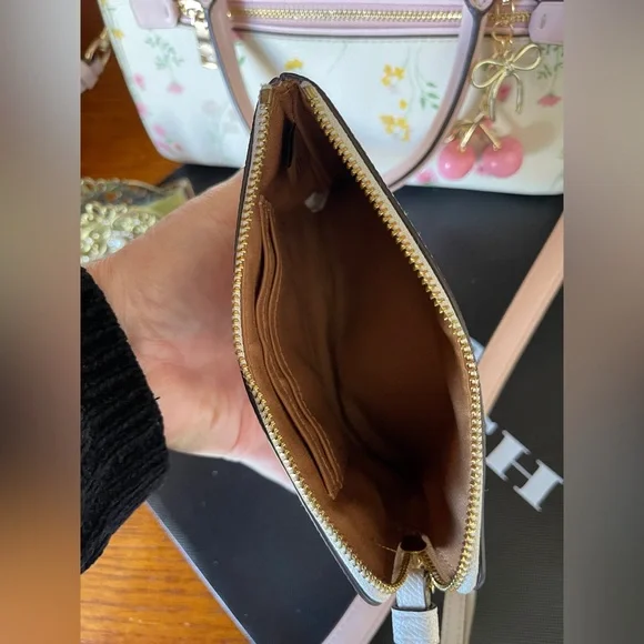 Coach Rowan Floral Satchel with Matching Wristlet - Picture 10 of 12